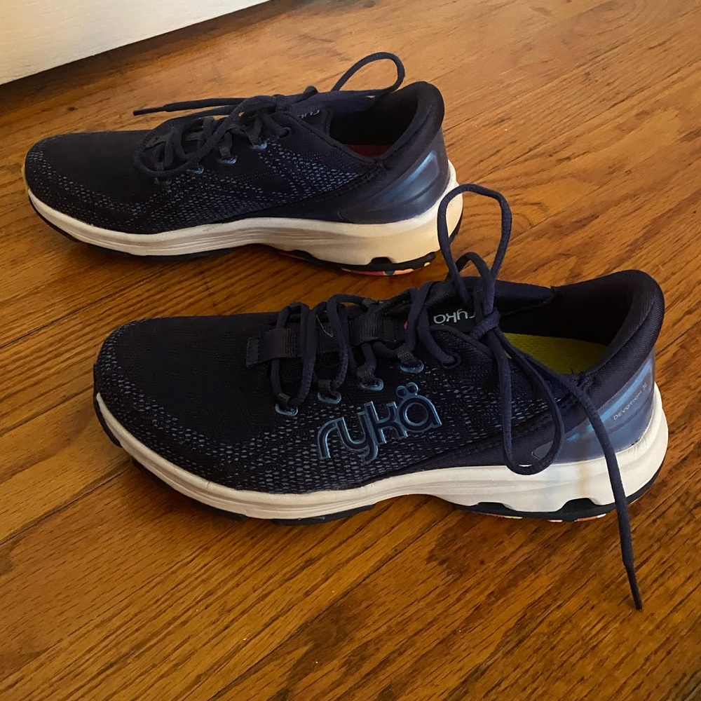 Ryka Womens Dark Blue Athletic Shoes